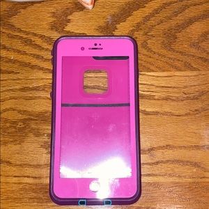Pink lifeproof IPhone 8 Plus case